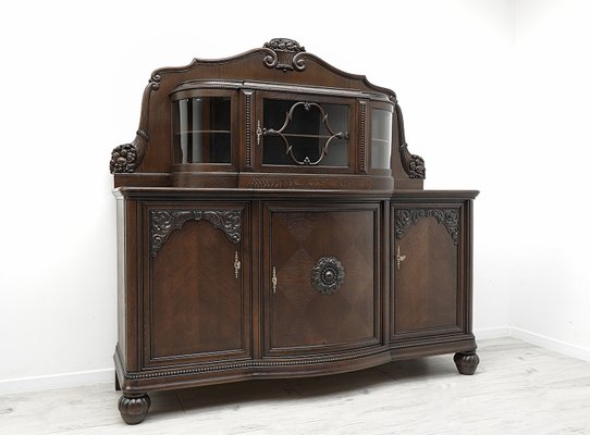 Antique Art Nouveau Style Oak Sideboard, 1920s-ZFH-2033651