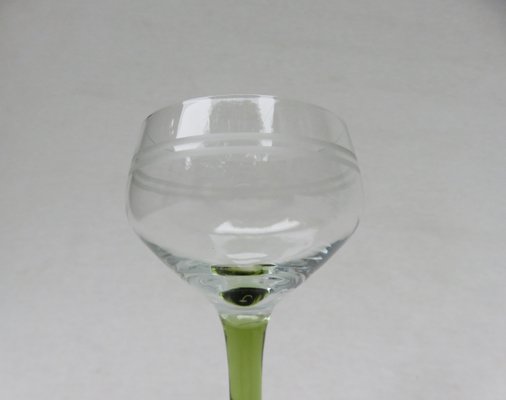 Antique Art Nouveau Wine Glasses, Set of 7-EY-807763