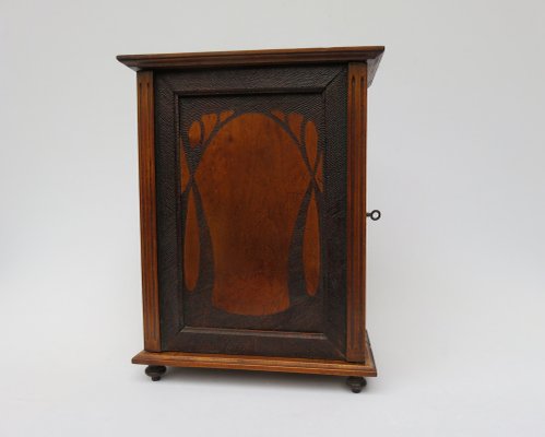 Antique Art Nouveau Wood Cabinet-EY-567319