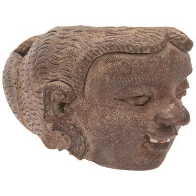 Antique Artefact Majapahit Terracotta Expressive Head-KL-620418