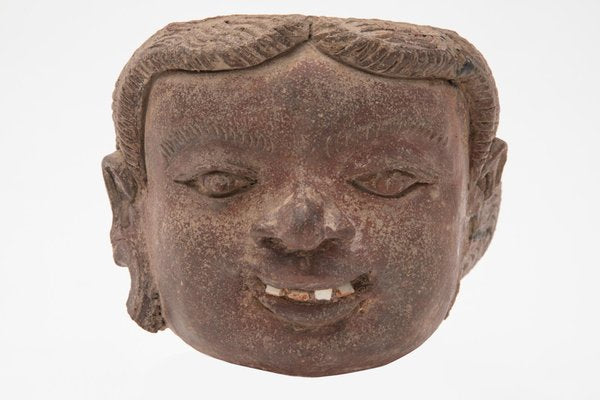 Antique Artefact Majapahit Terracotta Expressive Head-KL-620418