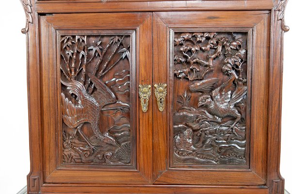 Antique Asian Cabinet in Carved Wood, 1880-XNH-1816669