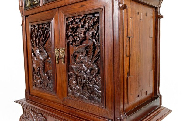 Antique Asian Cabinet in Carved Wood, 1880-XNH-1816669