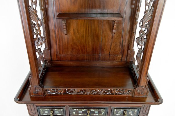 Antique Asian Cabinet in Carved Wood, 1880-XNH-1816669