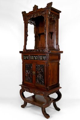 Antique Asian Cabinet in Carved Wood, 1880-XNH-1816669