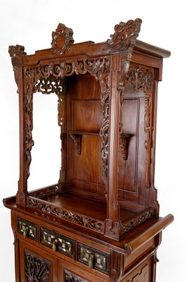 Antique Asian Cabinet in Carved Wood, 1880-XNH-1816669