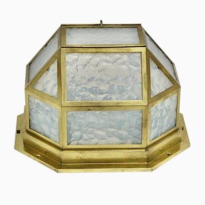 Antique Austrian Brass & Glass Flush Mount by Josef Hoffmann, 1903-NB-877438