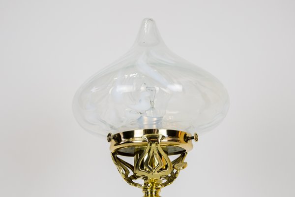 Antique Austrian Opaline Glass Table Lamp, 1905-SPD-873541