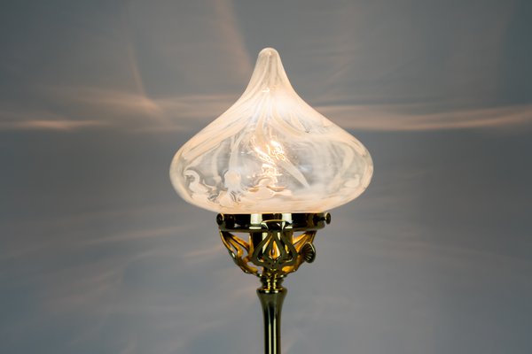 Antique Austrian Opaline Glass Table Lamp, 1905-SPD-873541