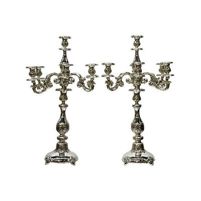 Antique Austro-Hungarian Empire Silver Candelabras, Set of 2-UCH-1224438