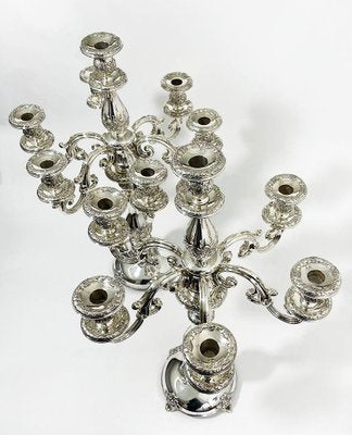 Antique Austro-Hungarian Empire Silver Candelabras, Set of 2-UCH-1224438