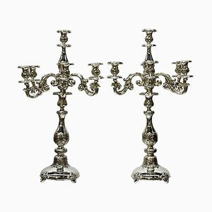 Antique Austro-Hungarian Empire Silver Candelabras, Set of 2-UCH-1224438