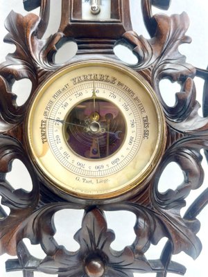 Antique Barometer with Thermometer, Belgium, 1910s-MJY-1738290