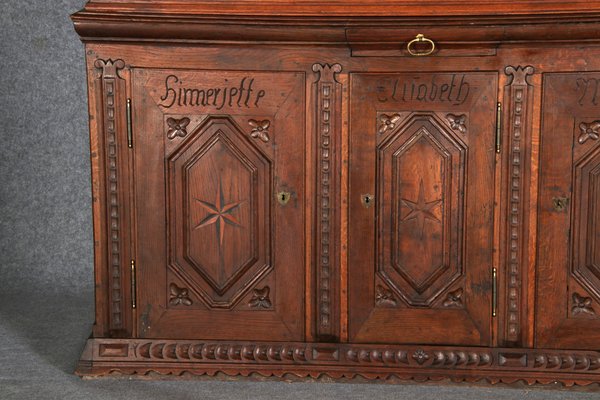 Antique Baroque Buffet Showcase in Oak, 18th Century-DXD-1148262