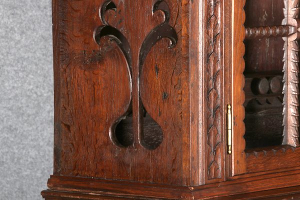 Antique Baroque Buffet Showcase in Oak, 18th Century-DXD-1148262