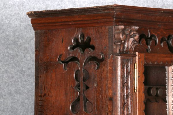 Antique Baroque Buffet Showcase in Oak, 18th Century-DXD-1148262