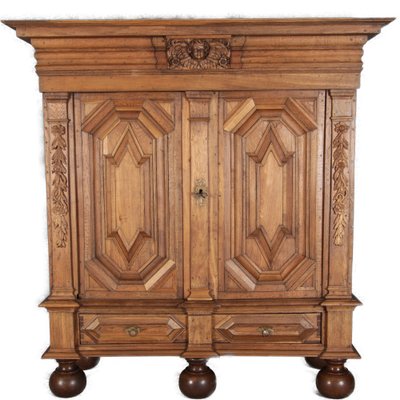 Antique Baroque Cabinet in Oak, 1700-DXD-1789381