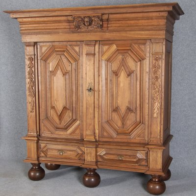 Antique Baroque Cabinet in Oak, 1700-DXD-1789381