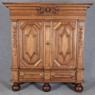 Antique Baroque Cabinet in Oak, 1700-DXD-1789381