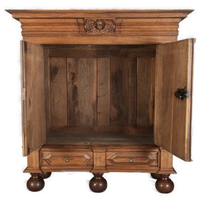 Antique Baroque Cabinet in Oak, 1700-DXD-1789381