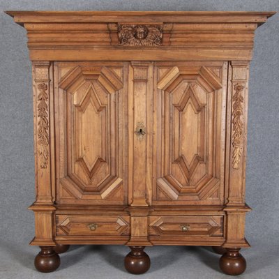 Antique Baroque Cabinet in Oak, 1700-DXD-1789381