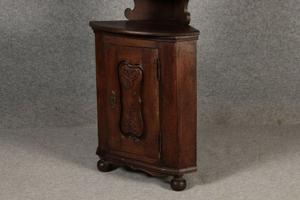 Antique Baroque Corner Cabinet in Walnut, 1800-DXD-1750251