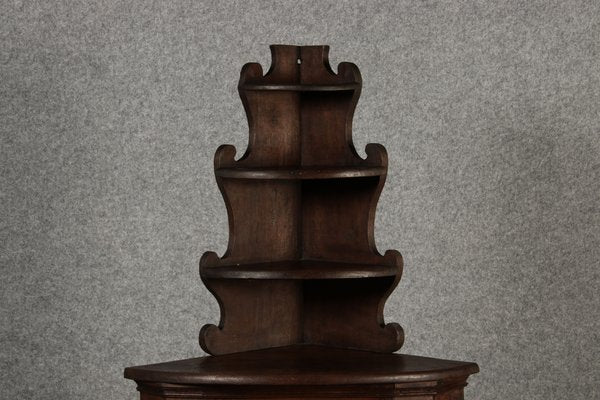 Antique Baroque Corner Cabinet in Walnut, 1800-DXD-1750251