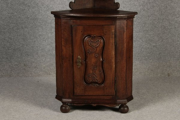 Antique Baroque Corner Cabinet in Walnut, 1800-DXD-1750251