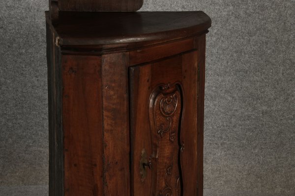 Antique Baroque Corner Cabinet in Walnut, 1800-DXD-1750251