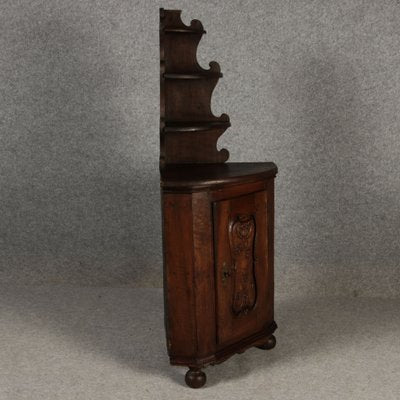 Antique Baroque Corner Cabinet in Walnut, 1800-DXD-1750251