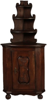 Antique Baroque Corner Cabinet in Walnut, 1800-DXD-1750251