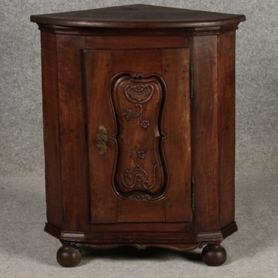 Antique Baroque Corner Cabinet in Walnut, 1800-DXD-1750251