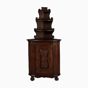 Antique Baroque Corner Cabinet in Walnut, 1800-DXD-1750251