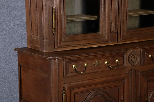 Antique Baroque Cupboard with Display Case Top, 18th Century-DXD-1148212