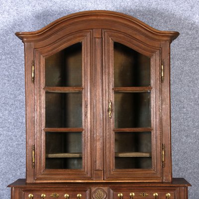 Antique Baroque Cupboard with Display Case Top, 18th Century-DXD-1148212