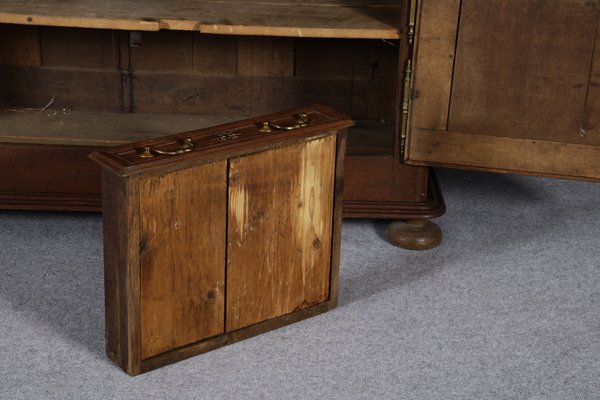 Antique Baroque Cupboard with Display Case Top, 18th Century-DXD-1148212