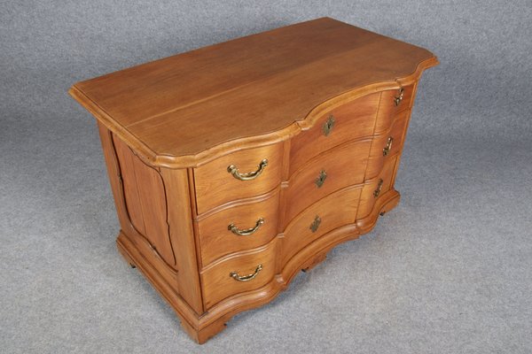 Antique Baroque Curved Dresser in Oak, 18th Century-DXD-1150940