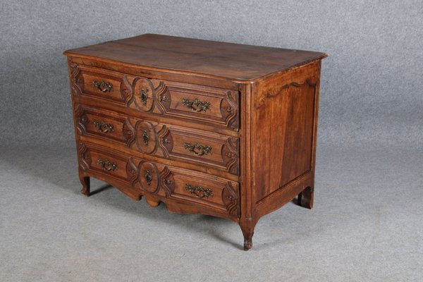 Antique Baroque Dresser in Oak with Carver, 18th Century-DXD-1148608