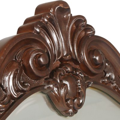 Antique Baroque Style Carved Wall Mirror-NJV-577716