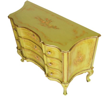 Antique Baroque Style Italian Gilded Chippendale Dresser-NJV-577724