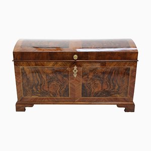 Antique Baroque Walnut Chest with Rounded Lid-WFJ-717497