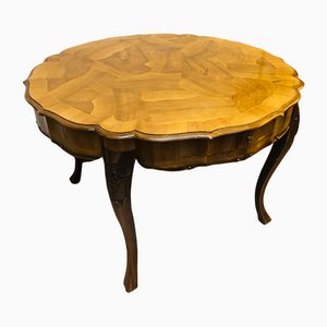 Antique Baroque Walnut & Inlaid Carved Table-RZY-1090035