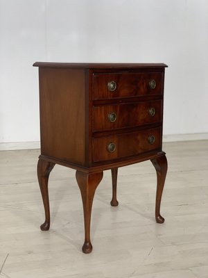 Antique Bedside Table in Mahogany & Brass-LIL-1800880