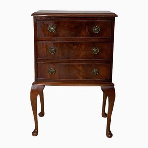 Antique Bedside Table in Mahogany & Brass-LIL-1800880