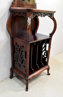 Antique Beech Music Cabinet Attributed to G. Viardot, 1900s-RVK-628252