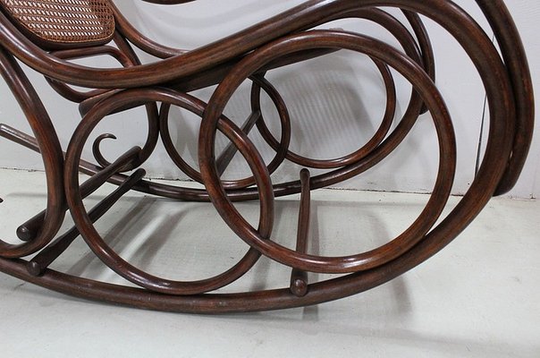 Antique Beech Rocking Chair, 1900s-RVK-587565