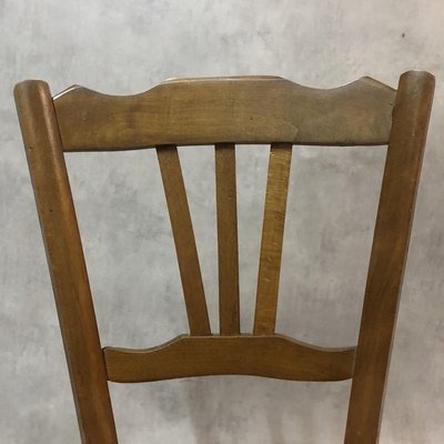 Antique Beech Side Chairs, 1900s, Set of 4-SDV-715197