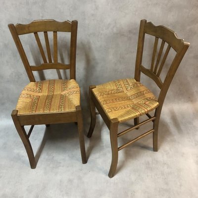 Antique Beech Side Chairs, 1900s, Set of 4-SDV-715197