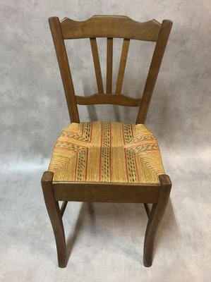 Antique Beech Side Chairs, 1900s, Set of 4-SDV-715197