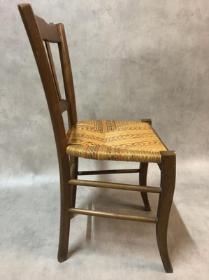 Antique Beech Side Chairs, 1900s, Set of 4-SDV-715197